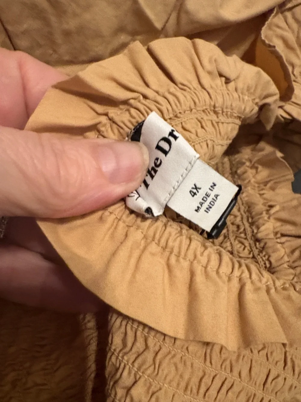 Ruffled Smocked Blouse in Mustard